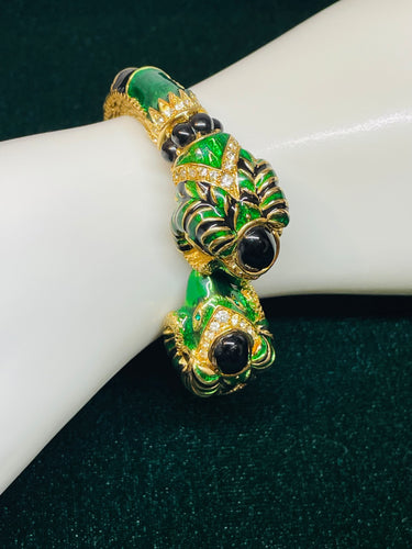 Craft Green and Black Ram Head Bracelet